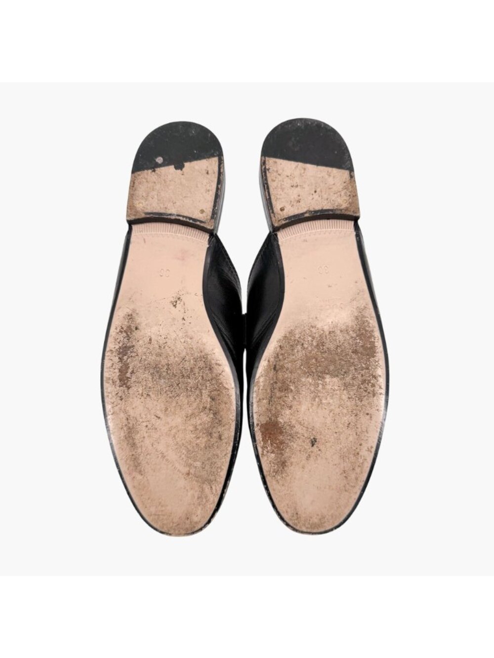 Gucci Princetown Web Stripe Horsebit Loafer Mule Size 36 US 6 Black Leather Flat - Picture 12 of 14